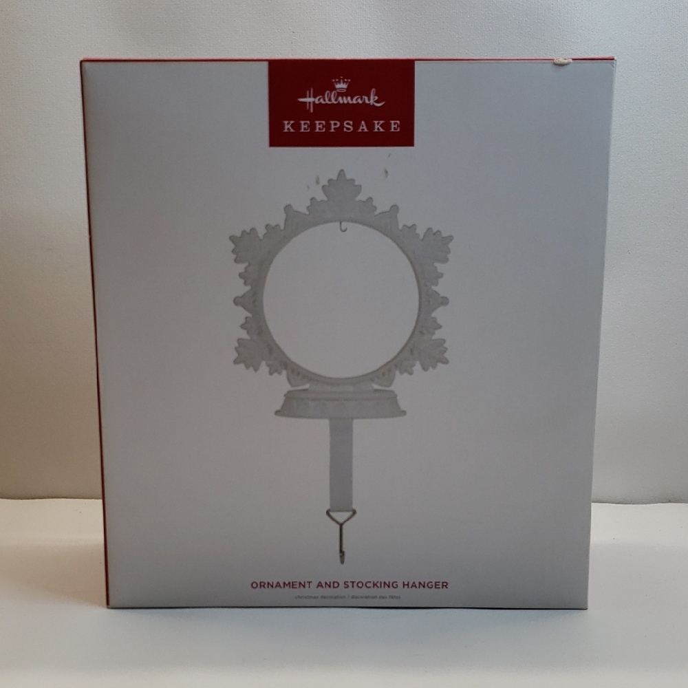 HALLMARK Snowflake Ornament and Stocking Hanger NEW in BOX